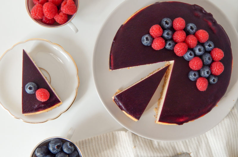 Cheesecake New Yorkais healthy aux fruits rouges